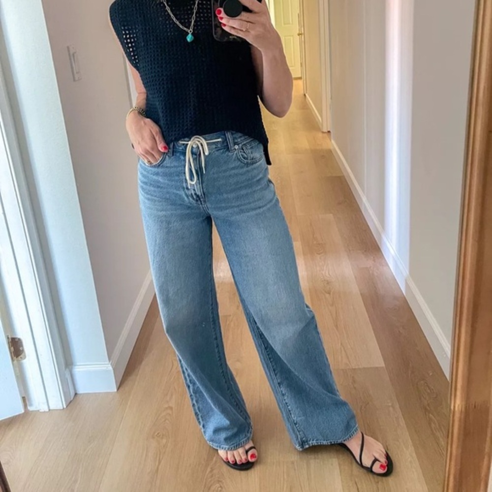 Madewell Superwide-Leg Jeans Drawstring Edition
